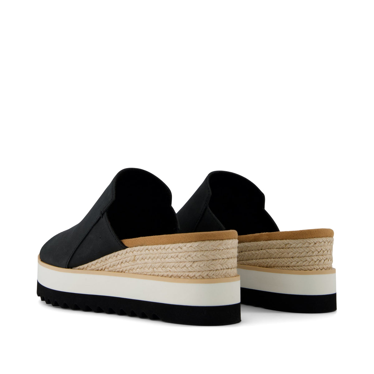 Diana Mule Wedge Sandal Black Leather - sneakers - view 4
