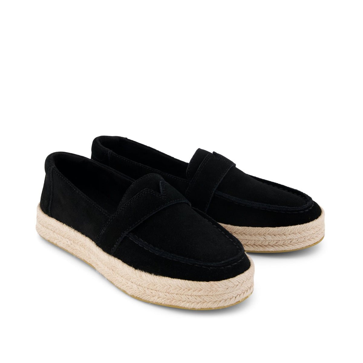 Womens Blakely Loafer Espadrille Black Suede - loafers - view 2
