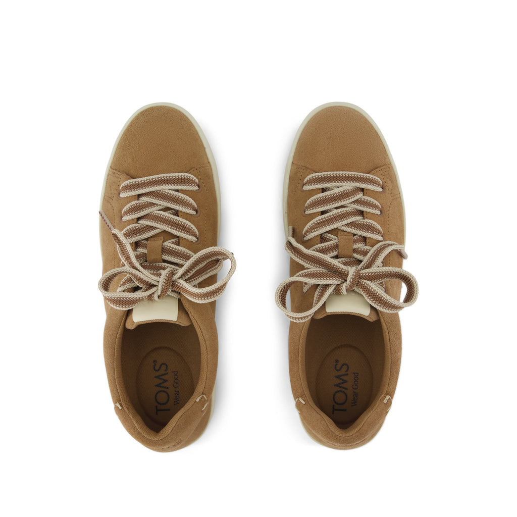 Womens Rea Lace-Up Platform Sneaker Toffee Suede - sneakers - view 5