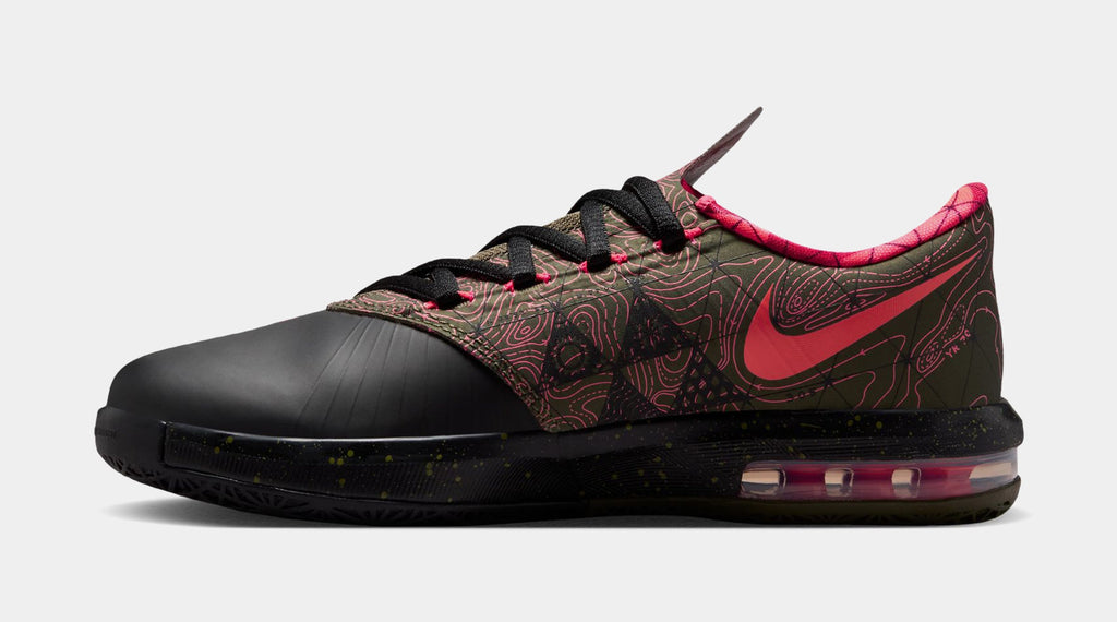 KD 6 Meteorology Black And Medium Olive Grade School Basketball Shoes (Black/Atomic Red/Medium Olive/Noble Red) - sneakers - view 3