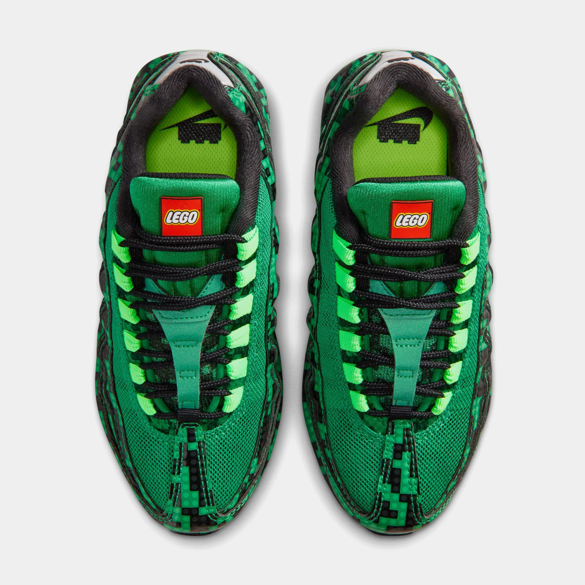 LEGO x Air Max 95 Lucky Green Grade School Lifestyle Shoes (Lucky Green/Metallic Silver/Black/Green Strike/Dark Concord) Free Shipping - sneakers - view 2