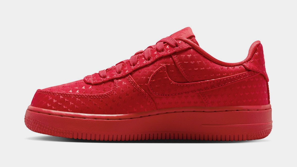 Air Force 1 Low Valentines Day Grade School Lifestyle Shoes (University Red/University Red/Black) - sneakers - view 3